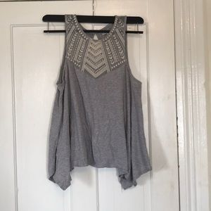 Gray high cut american eagle tank